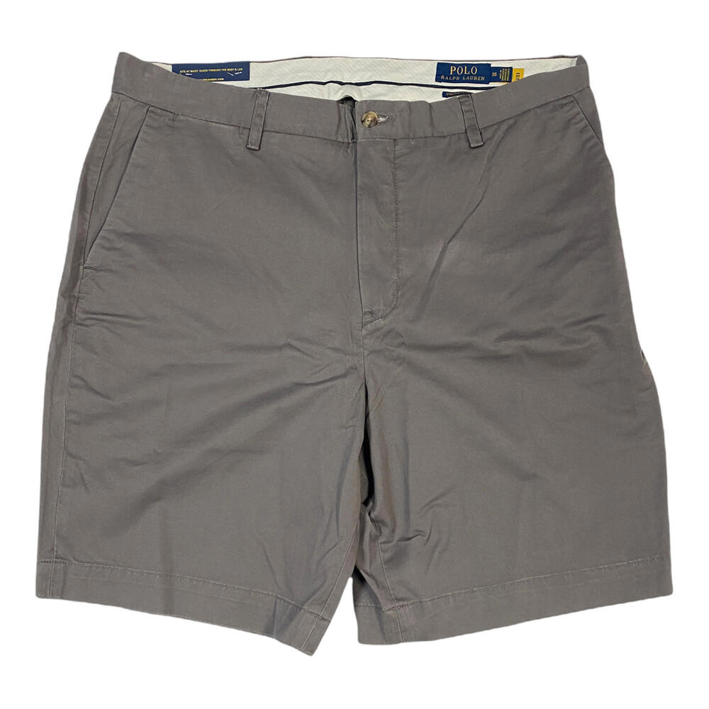 Men's Polo Ralph Lauren Stretch Straight Fit 9" Shorts, Gray, Size 29